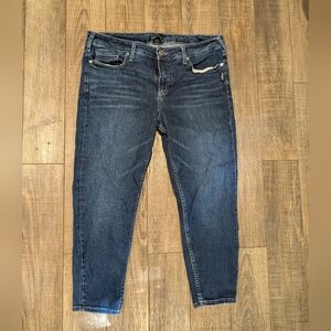 Silver Jeans Dark Wash Suki Skinny Crop Size 16